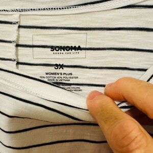 Sonoma black and white dress 3x